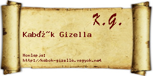 Kabók Gizella névjegykártya
