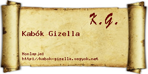 Kabók Gizella névjegykártya